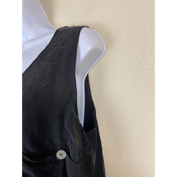 Otis & Maclain Black Silk Tank Top Size Small Lagenlook Lightweight Minimalist - Picture 10 of 16